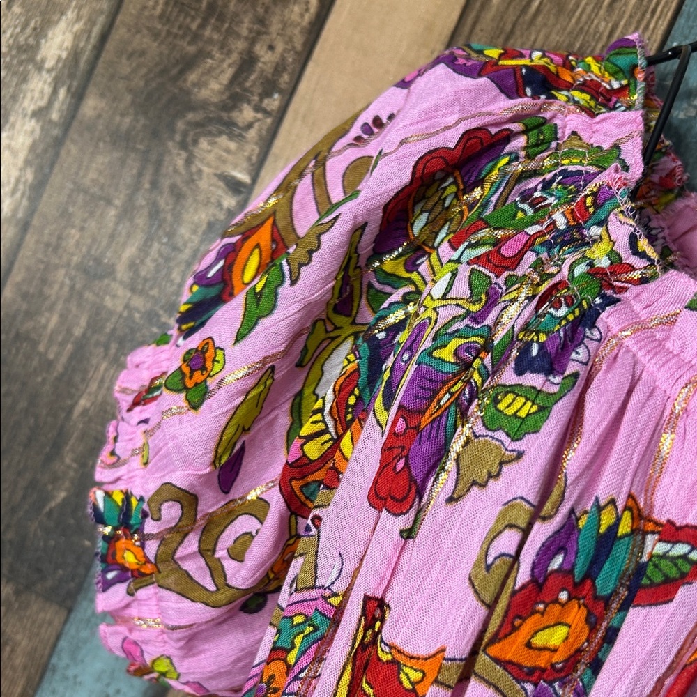 Pink Floral Bohemian Maxi Dress - Women's - Picture 6 of 16